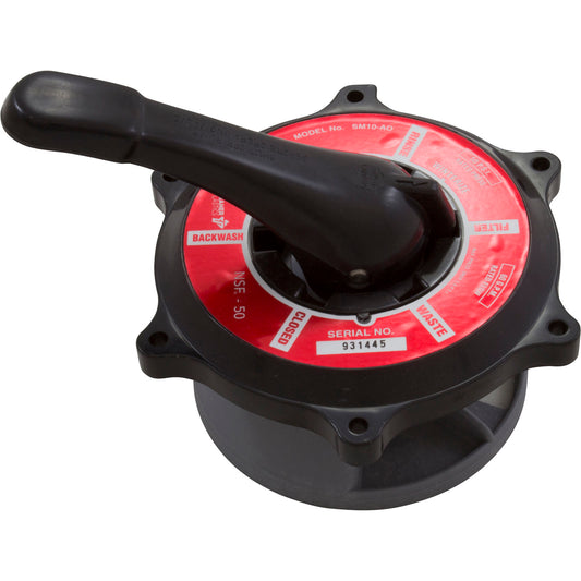Lid Assy, Praher ABS Top/Side Mount Valves,1-1/2",Blk,60gpm