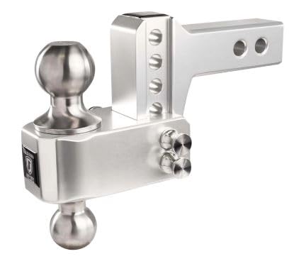 Bulletproof Hitches 2.0 in Shank Aluminum Hitch 2 in DROP/RISE with Stainless Steel Dual Ball - AL202S