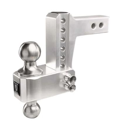 Bulletproof Hitches 2.0 in Shank Aluminum Hitch 4 in DROP/RISE with Stainless Steel Dual Ball - AL204S