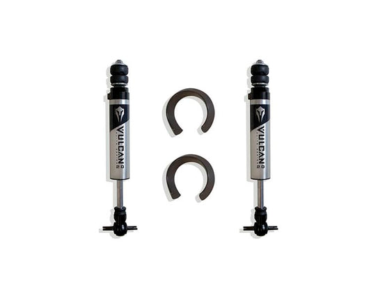MAX TRAC SUSPENSION'S Part# 872460V is A Pair of 2.0" Front Lift Coil SPACERS W/Vulcan Series Front Shocks Made from Forged Aluminum & Anodized Grey