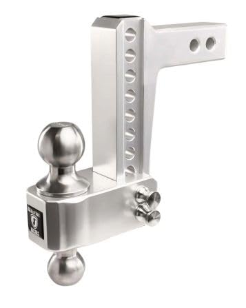 Bulletproof Hitches 2.0 in Shank Aluminum Hitch 6 in DROP/RISE with Stainless Steel Dual Ball - AL206S