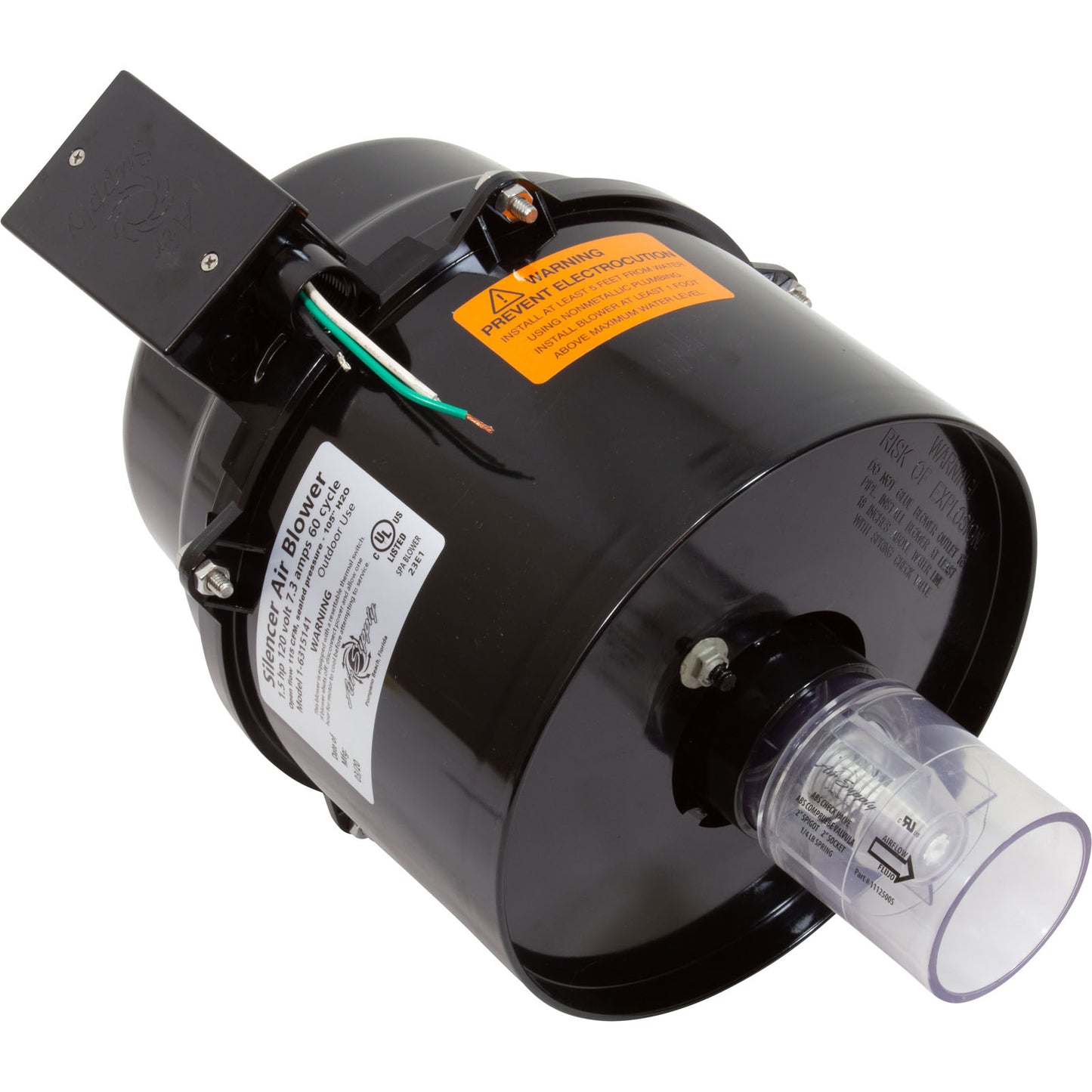 Blower, Air Supply Silencer, 1.5hp, 115v, 7.3A