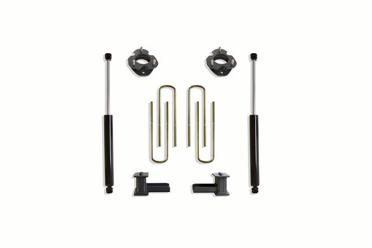 MAX TRAC SUSPENSION'S Part# 904140 is A 5" Rear Box KIT Including 2.5" Lift STRUT SPACERS, 4" Lift Blocks, U-Bolts & A Pair of MAX TRAC Rear Shocks