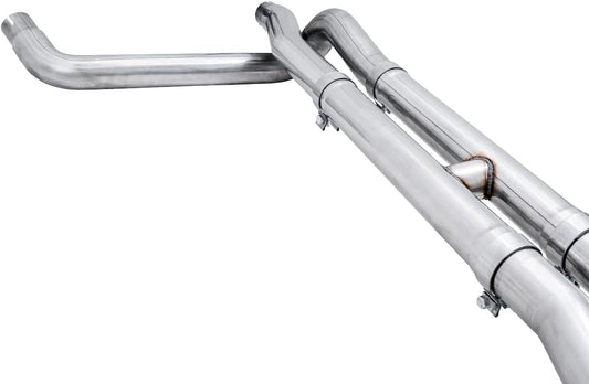 AWE Tuning 4th Gen GM 1500 6.2L 0FG Catback Split Rear Exit (w/Bumper Cutouts) - Quad Diamond Tips - 3015-43204