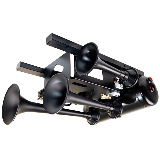 Bolt-on Train Horn System with 730 Triple Train Horn and Spare Tire Location System Mounting