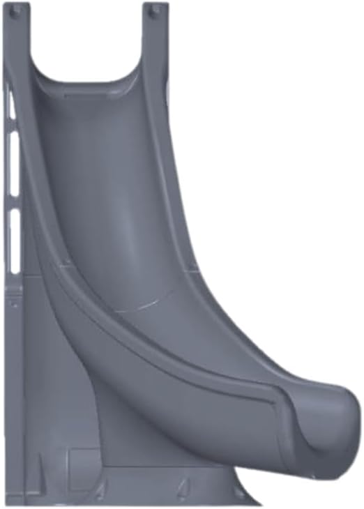 Global Pool Products Tidal Wave Inground Swimming Pool Water Slide Deck Mounted Left Curve Turn Grey GPPSTW-Grey-L