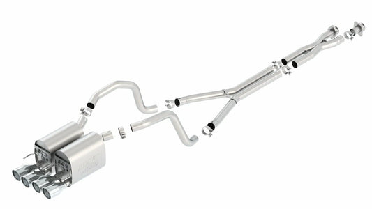 Borla Exhaust 0508 Corvette C6 6.0L/6.2L V8 RWD 2DR INCL. Paddle Shift Split Rear Cback System with Xpipe Ak - 140453