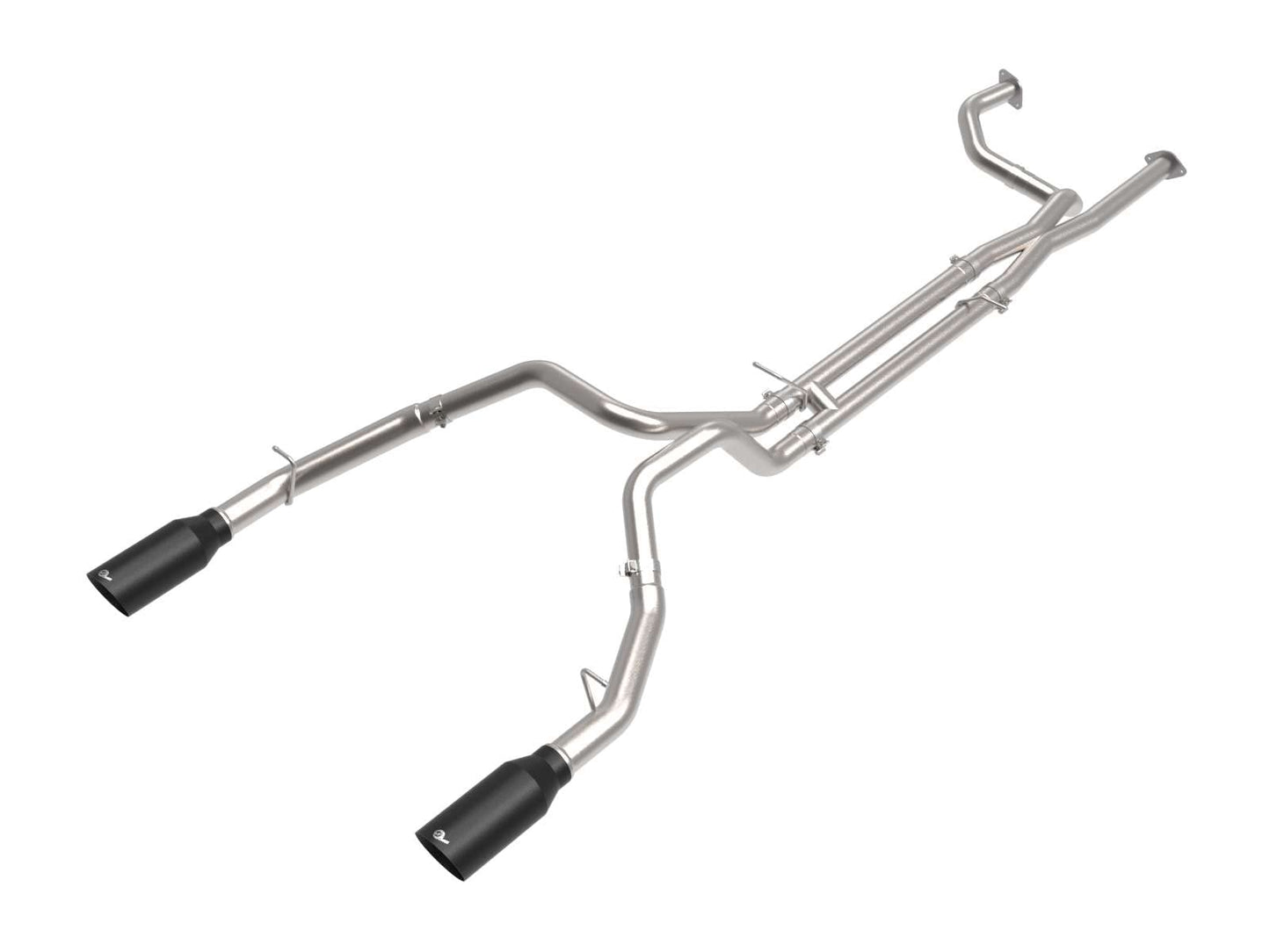 aFe POWER 49-32084-B Vulcan Series Cat-Back Exhaust System, 3" to 3-1/2" 304 Stainless Steel, Black Tips, for 2021 RAM 1500 TRX