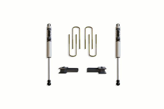 MaxTrac SUSPENSION'S Part# 904120F is A Rear Box KIT Including 2" Lift Blocks, U-Bolts & A Pair of Fox 2.0 Performance Series Rear Shocks