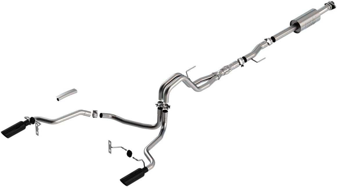Borla F-150 2021 5.0L 4dr CC SB EC STB Lariat/KR/Platinm/LTD 3/2.25 SRE Cat-Back ATAK Black CHR Tips - 140867BC