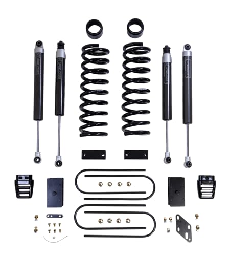 ReadyLIFT 49-19332 3'' coil lift kit - front coils and rear blocks, radius arm drop brackets, Falcon shocks For Dodge/Ram 3500 Dually 4WD