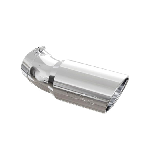 MBRP T5154 T304 Angled Rolled End Tip with 6" O.D., 5" Inlet, 15 1/2" in Length, 30 Degree Bend