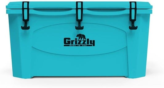 Grizzly 75 Cooler | 75 qt Ice Chest Durable Rotomolded Insulated | Made in USA | Warranty for Life | for Beach Boat Camping Fishing Hunting | G75