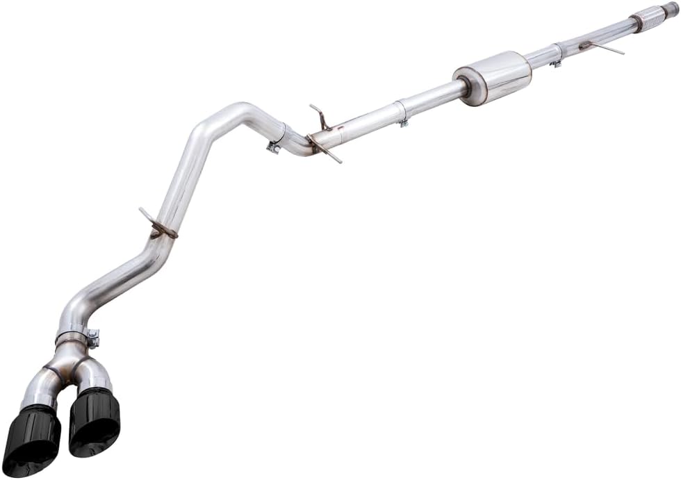 AWE Tuning 4th Gen GM 1500 5.3L 0FG Catback Dual Side Exit (Flat Bumper) - Diamond Tips - 3015-23208