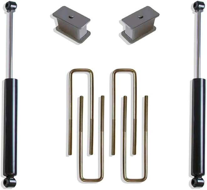 MaxTrac 900930 Lift Blocks 3 in. Lift Incl. U Bolts Front And Rear MaxTrac Shocks Lift Blocks