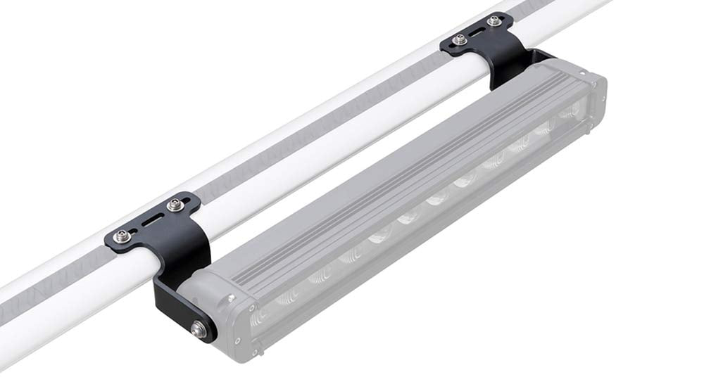 Rhino Rack LED Light Bar Brackets for Vortex Bars & HD Bars, Powder Coated Stainless Steel, Includes Mounting Hardware, Black (43174)