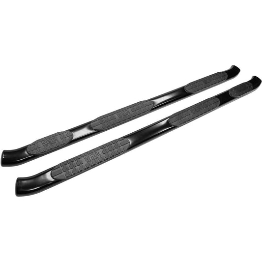 Westin 21-534175 PRO TRAXX 5 Oval Wheel to Wheel Nerf Bars fits 2007-2021 Tundra Double Cab 6'5" Bed Black Pair