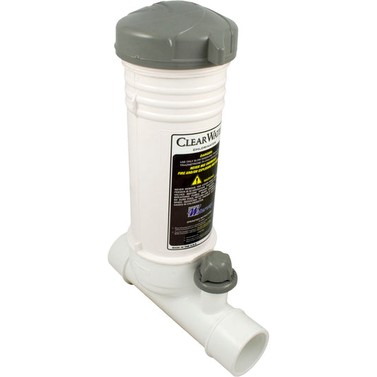 Tablet Feeder, Waterway, In-Line, 2" Slip, White