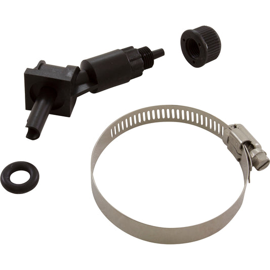 Injection Fitting, Threadless, Blue-White,1/4"od Tubing Conn