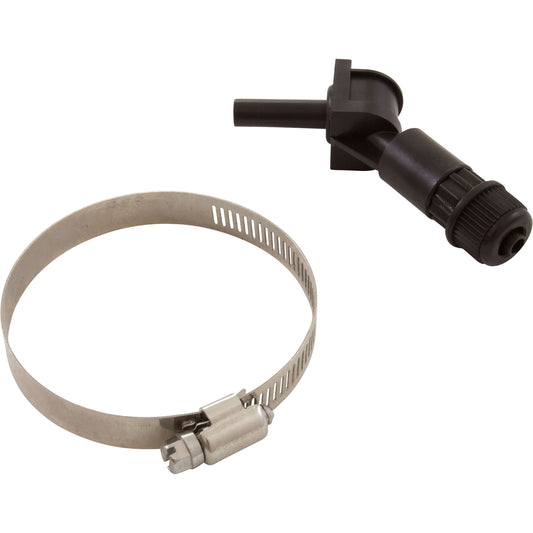 Injection Fitting, Threadless, Blue-White,3/8"od Tubing Conn