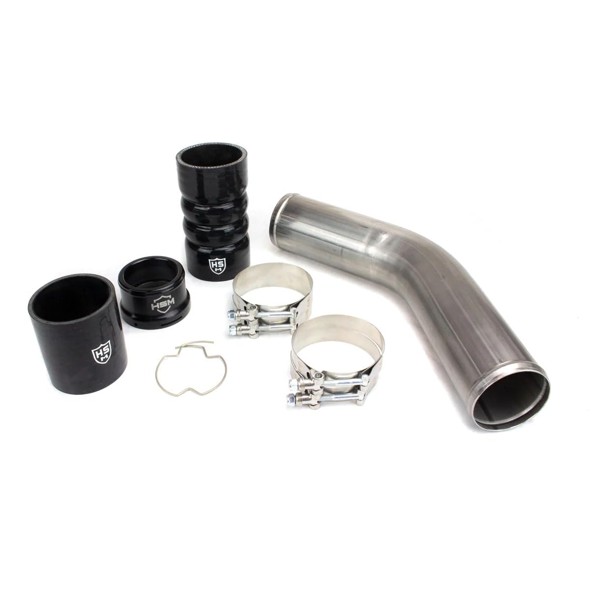 HSM HS Motorsports Ford 6.7L Hot Side Intercooler Pipe Kit 2011-2024 (Raw)