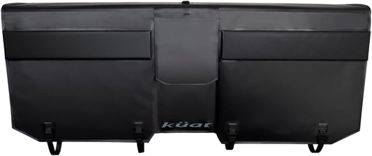 KUAT HUK 61" Straight Durable Soft-Touch TPU Padded Pickup Truck Tailgate Bike Hauling Transportation Easy-Access Protective Pad w/Nylon Straps, Metal G-Hook Buckles & Roll-Up Window, Black