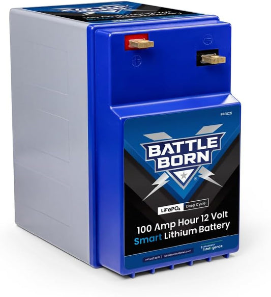 100Ah 12V GC2 Smart Lithium-Ion (LiFePO4) RV, Marine, Solar, & Off Grid Battery - Bluetooth Connectivity - Battle Born Batteries