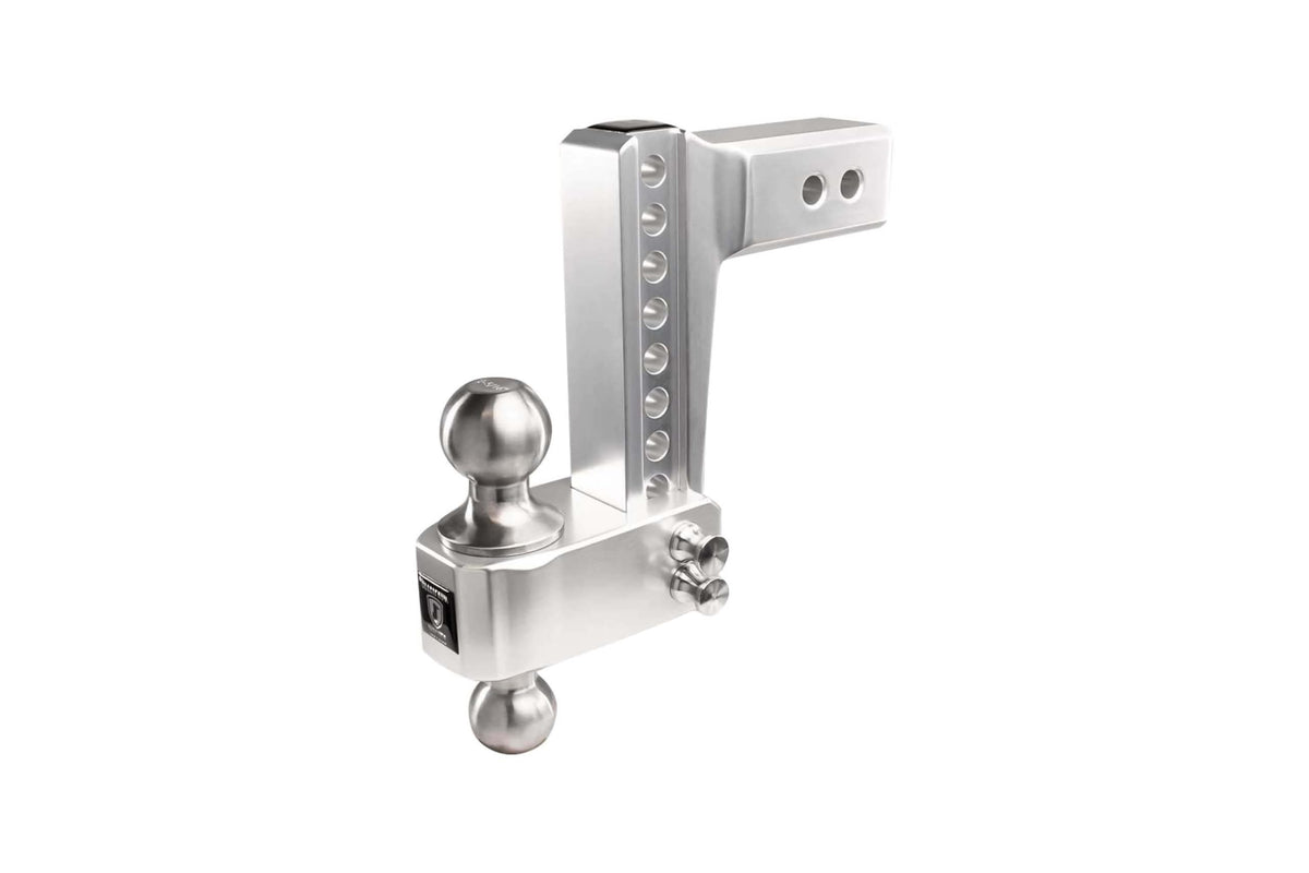 Bulletproof Hitches 2.5 in Shank Aluminum Hitch 6 in DROP/RISE with Stainless Steel Dual Ball - AL256S