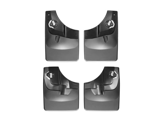 WeatherTech Custom No Drill Splash Guard MudFlaps for Ford F-150, Front & Rear Set (110044-120044), Black