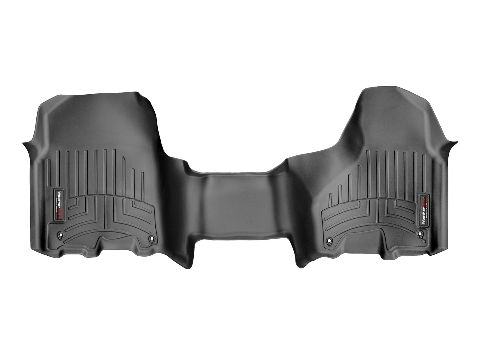 WeatherTech Custom Fit FloorLiners for Dodge Ram Truck 1500, Ram Truck 1500 Classic, Ram 2500/3500-1st Row - Over The Hump (444771), Black