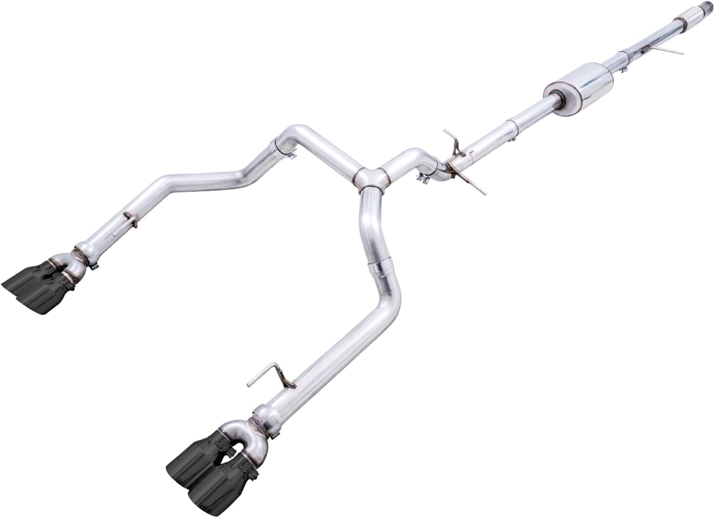 AWE Tuning 4th Gen GM 1500 5.3L 0FG Catback Split Rear Exit (w/Bumper Cutouts) - Quad Diamond Tips - 3015-43202