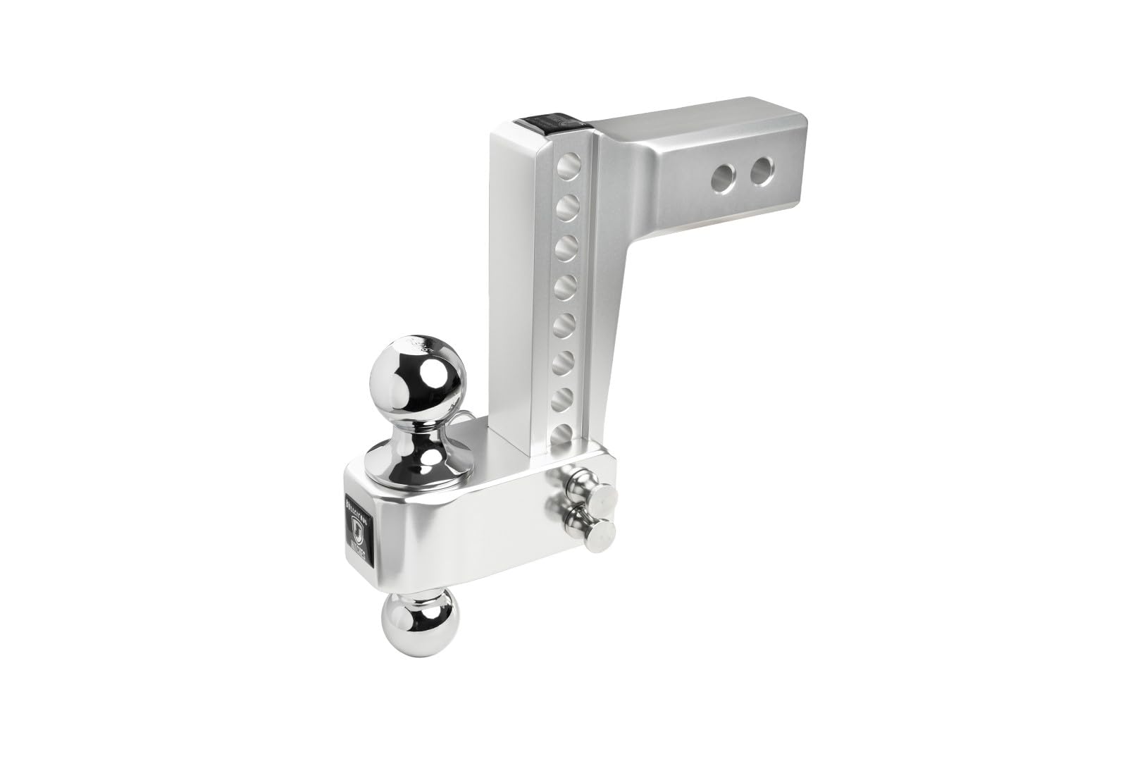 BulletProof Hitches - 2.5" Aluminum Trailer Hitch (14,000 lb. Rating) - Adjustable Hitch with 6" Drop/Rise and 2" & 2-5/16" Dual Ball - Corrosion-Resistant Tow Hitch