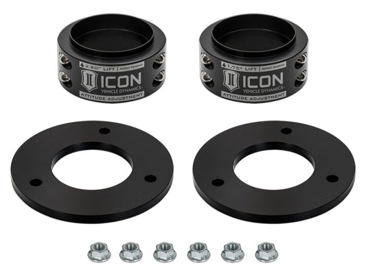ICON ALLOYS, .5-2.5" Lift Adjustment Collar Front Leveling Kit, Compatible with 21-23 FORRD Raptor, IVD6135B