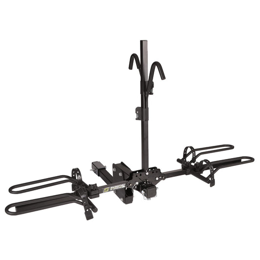 Swagman Nomad RV Approved Bike Rack Ã¢â‚¬â€œ Hitch Mount Carrier for 2 Bikes, 35 lbs per Bike, 6Ã¢â‚¬Â Increased Ground Clearance, Ratcheting Hook System, Foldable Design, 2" Receiver