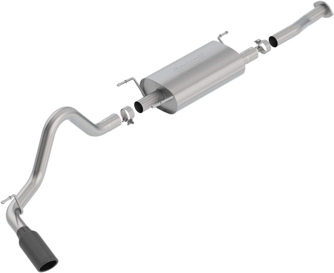 BORLA 140680BC Cat-Back Perf. Exh. Sys. for '16-'23 Toyota Tacoma 3.5L V6 AT/MT 2&4WD Ext. Cab (6' 1") Bed 127.4" WB/Crew Cab (5' 1") Bed 127.4" WB. Crew Cab (6' 1") Bed 140.6" WB Req. Adapt. 60593.