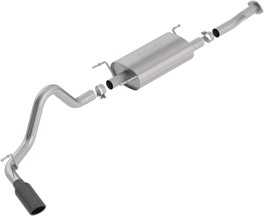 BORLA 140680BC Cat-Back Perf. Exh. Sys. for '16-'23 Toyota Tacoma 3.5L V6 AT/MT 2&4WD Ext. Cab (6' 1") Bed 127.4" WB/Crew Cab (5' 1") Bed 127.4" WB. Crew Cab (6' 1") Bed 140.6" WB Req. Adapt. 60593.