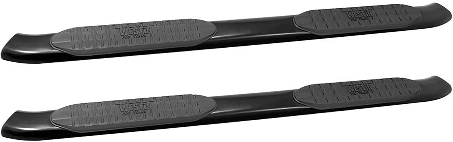 Westin 21-54085 Pro Traxx 5 Oval Nerf Step Bars fits 2019-2023 Ram 1500 Crew Cab (Excl. Ram 1500 Classic) Black 1 Pair