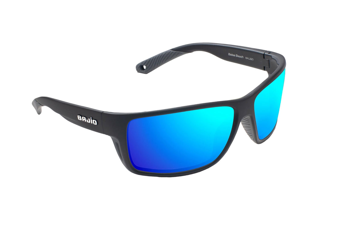 Bajio Sunglasses Bales Beach Blue Mirror Glass Black - BAL220011