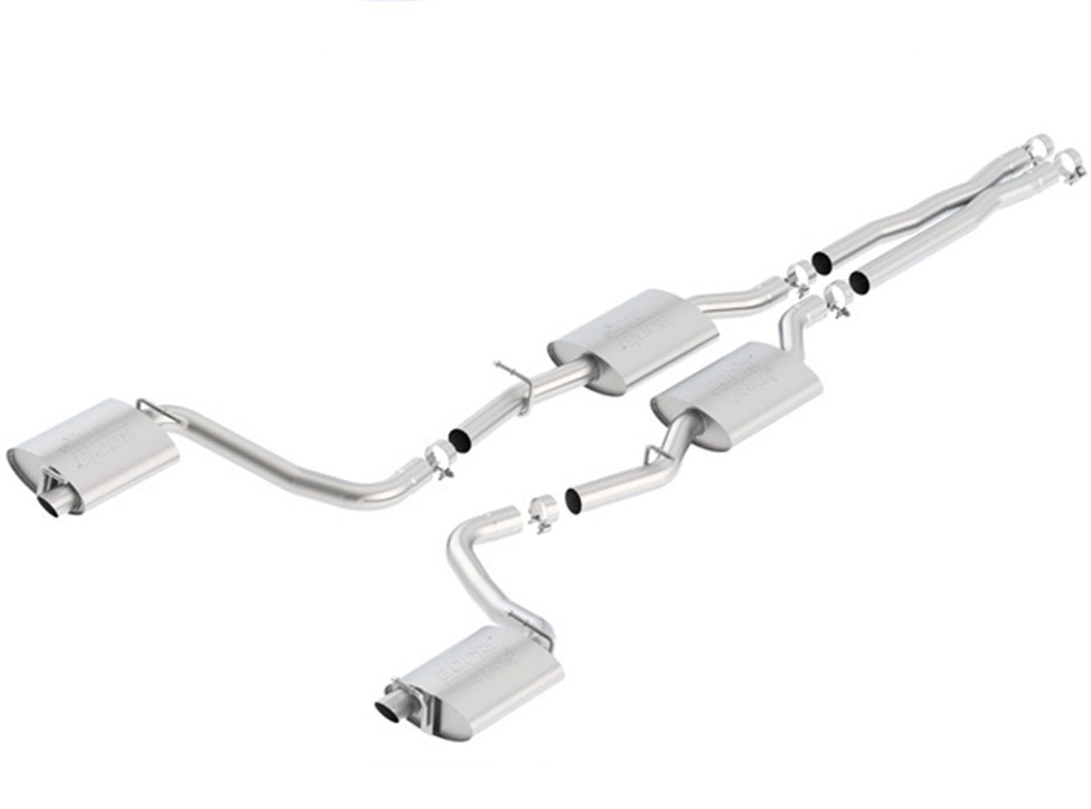 BORLA 140637 Cat-Back Performance Exhaust System for 2015-2023 Chrysler 300/2015-2018 Dodge Charger R/T 5.7L V8 Automatic Transmission Rear Wheel Drive WITHOUT MDS (cylinder deactivation valves).