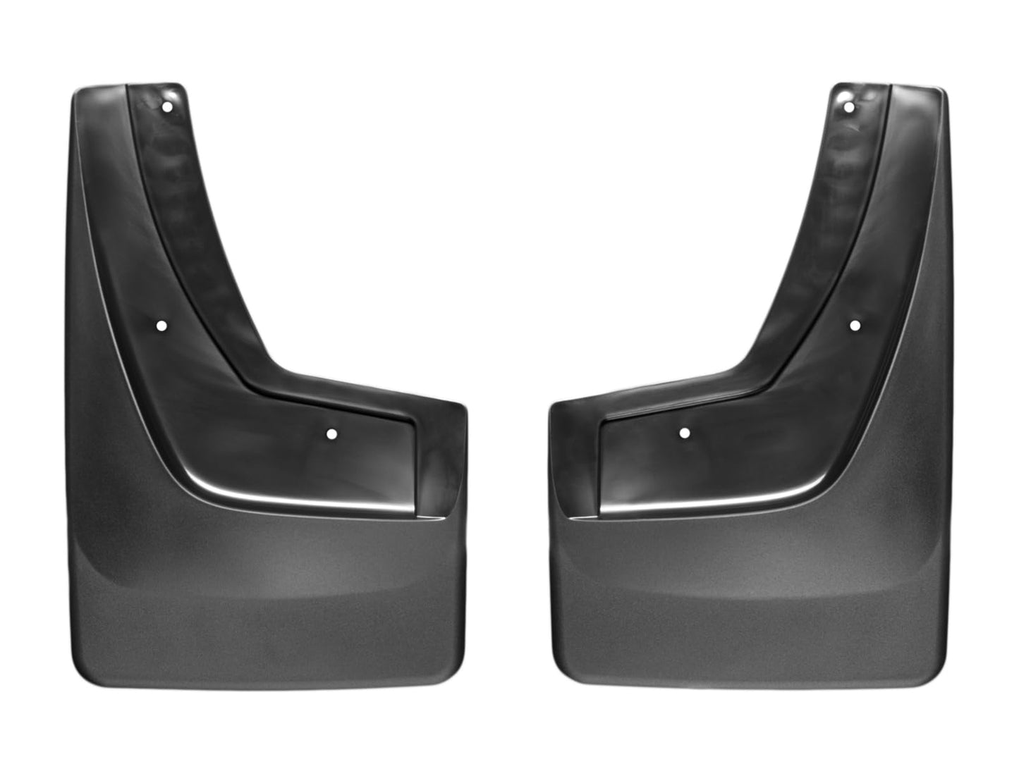 WeatherTech Custom No Drill Splash Guard MudFlaps for GMC Sierra 1500, Sierra 2500HD / 3500HD, Sierra 1500 Limited - Front Pair (110036), Black