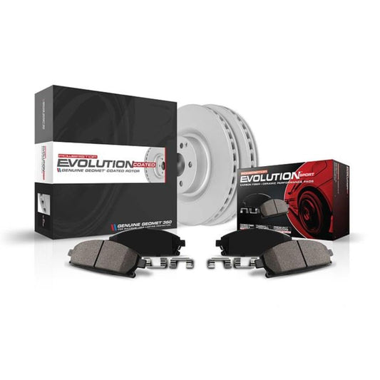 Power Stop CRK8470,Z23 Front Coated Rotor Kit-Coated Brake Rotors, Carbon Ceramic Brake Pads
