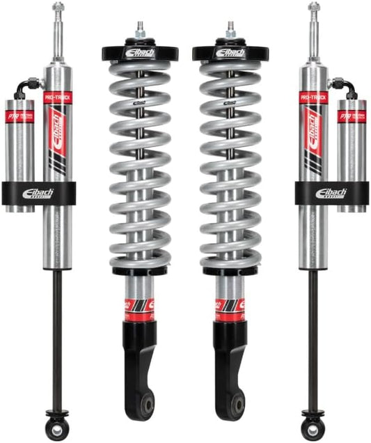 Eibach Suspension Lift Kit, PRO-TRUCK-LIFT STAGE 2R, 0 to 2-3/4 in Front Lift, 0 to 1-1/2 in Rear Lift, Reservoirs/Springs/Shocks, Toyota Fullsize Truck 2007-21, Kit