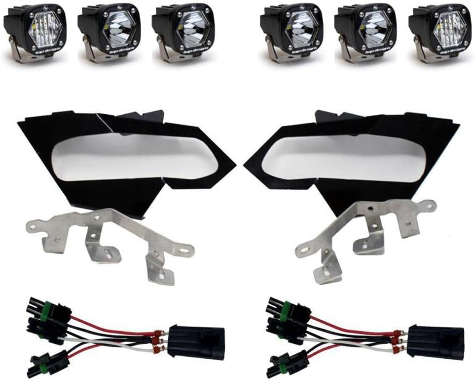 Baja Designs UTV S1Triple LED Headlight Kit for Can-AM Maverick X3 2017-21