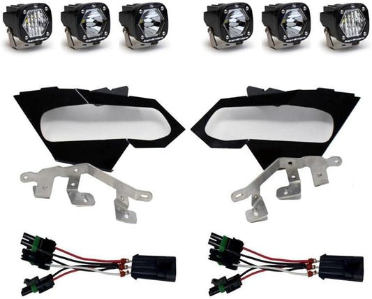 Baja Designs UTV S1Triple LED Headlight Kit for Can-AM Maverick X3 2017-21