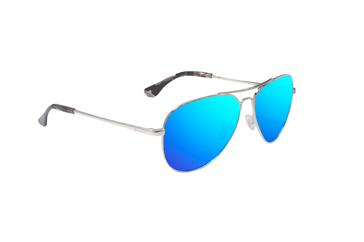 Bajio Sunglasses Soldado Blue Mirror Pcsilver Gloss - SOLB10021