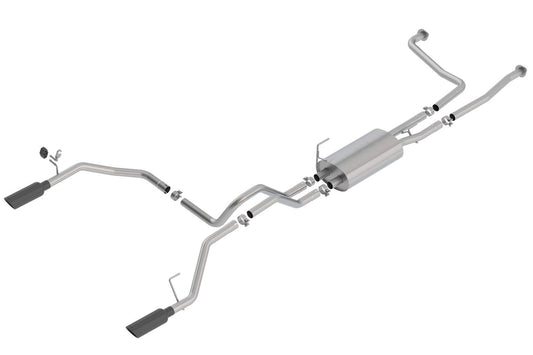 BORLA 140796BC Cat-Back Exhaust System for 2016-2023 Nissan Titan 5.6L V8 AT/MT 2&4WD Crew Cab With Short Bed (5' 7") 139.8" WB/Ext. Cab With Std. Bed (6' 5") 139.8" WB. BORLA System Is True Dual