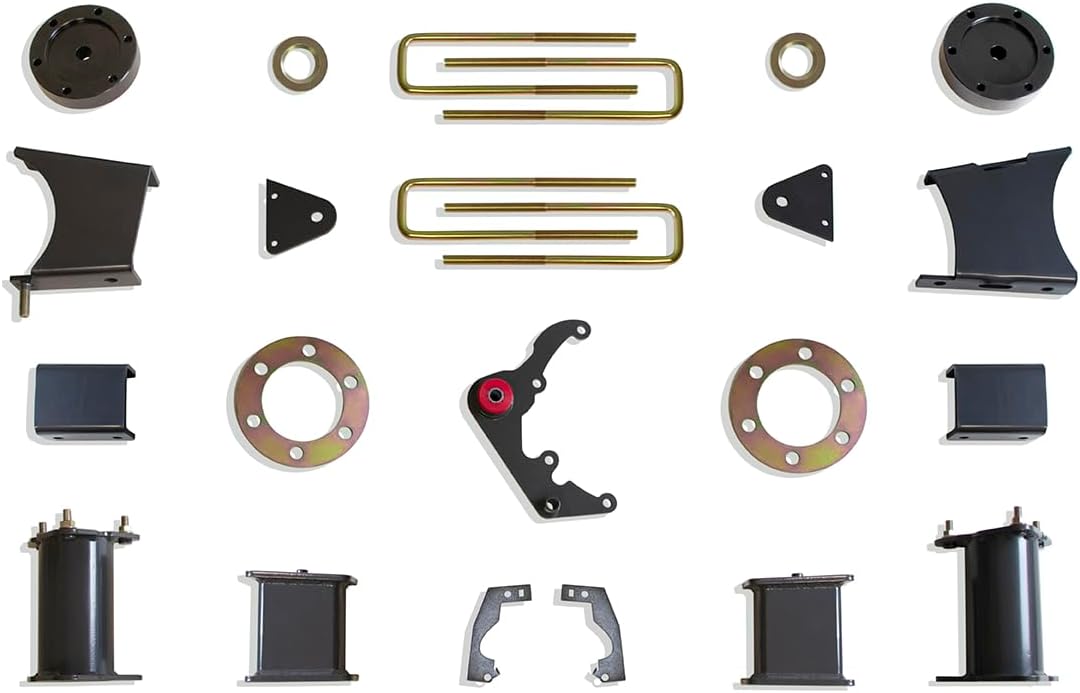 MaxTrac SUSPENSION'S Part# 941570-3 is A Box KIT (Box 3) Including DIFF Drop Brackets, SWAY BAR Brackets, STRUT SPACERS, AXLE SPACERS, Brake LINE Brackets, Lift Blocks & Hardware