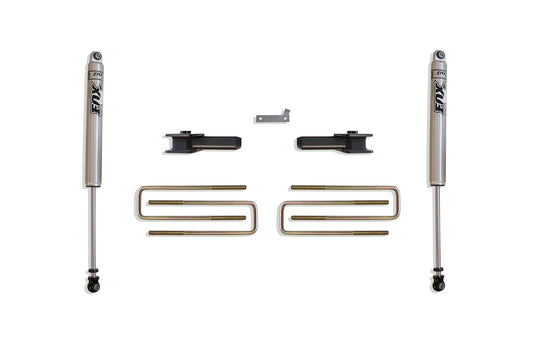 2" BLOCKS, U-BOLTS REAR FOX SHOCKS