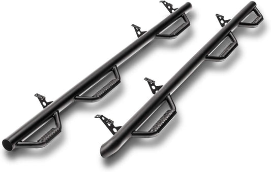 N-FAB D02107QC-6-TX Nerf Step | Bed Access | Textured Black Finish | fits 02-08 Dodge Ram 1500 / 2500 / 3500 Quad Cab, 8' Long Bed