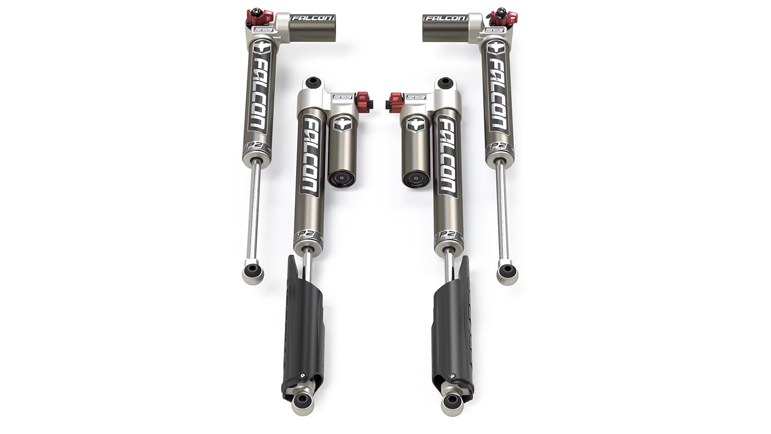JT EcoDiesel Falcon SP2 3.3 Fast Adjust Piggyback Shock Kit (2â€“3â€ Lift)